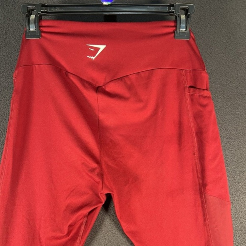 Gymshark Red Mesh‎ Athletic Leggings Women's Size XSmall - Picture 5 of 8